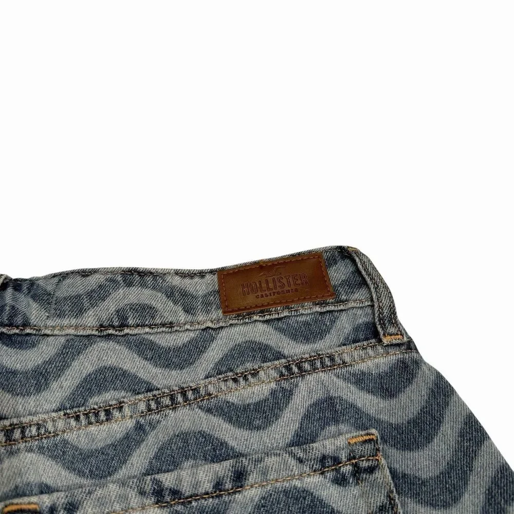 Hollister Vintage Baggy Shorts Womens Denim Wide Wavy High Rise 9 Y2K Style‎ NWT